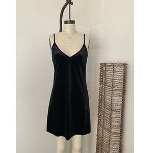 Brandy Melville Black Velvet Dress